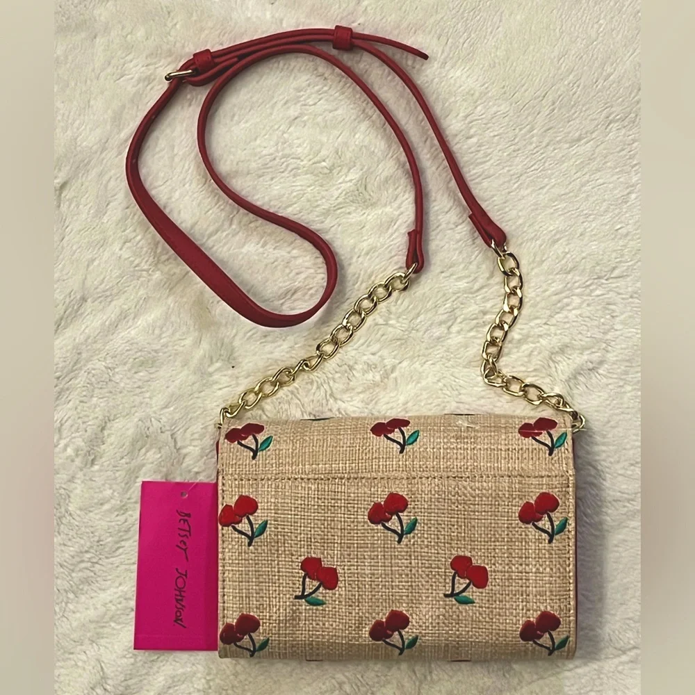 NWT 🍒 Betsey Johnson Cherry Crossbody Bag - Picture 2 of 14